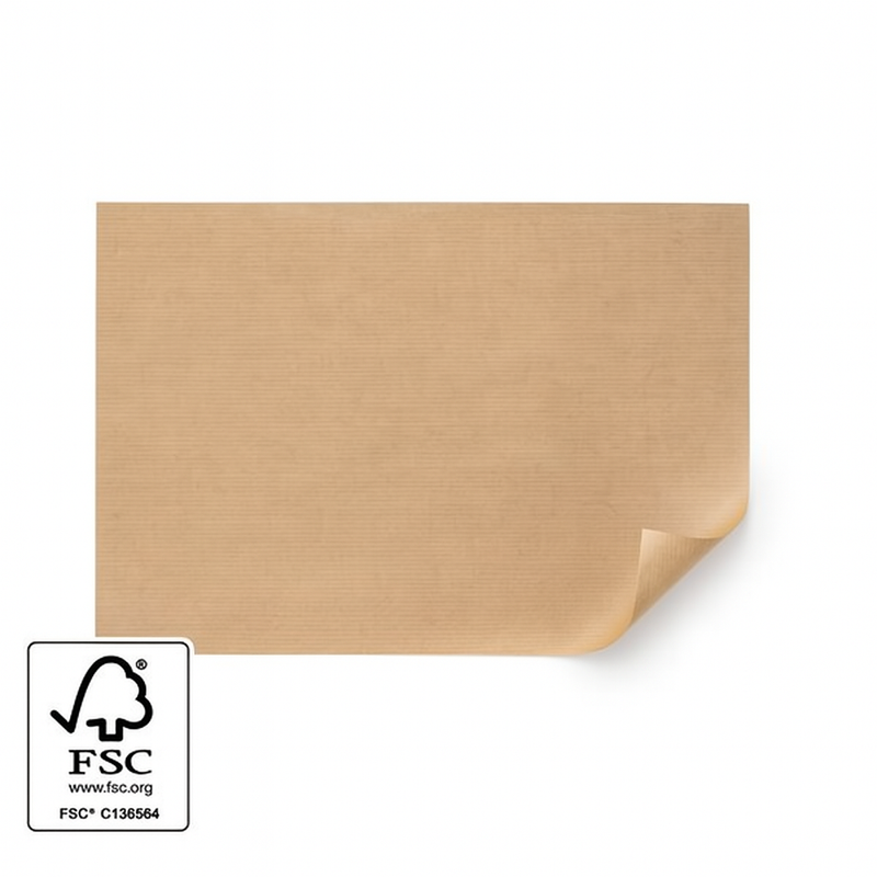 Papier kraft brun rayé – largeur 60 cm x 400 m – 50 g/m²