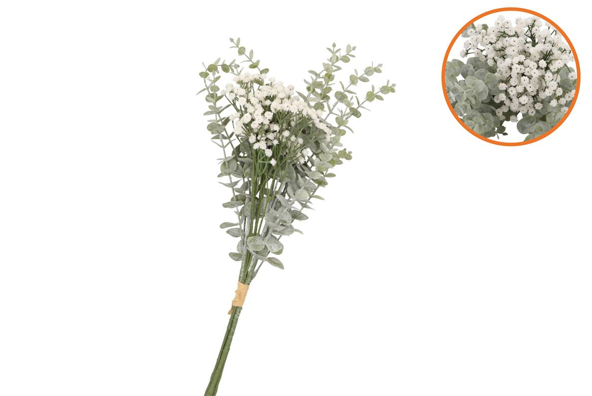 Silk Eucalyptus/gypsophila Bundle Green