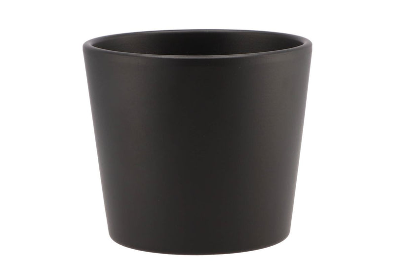 Ceramic Anthracite Matt Pot 13cm