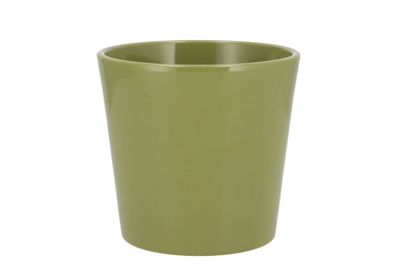 Ceramic Amazone Green Pot Orchid 14cm
