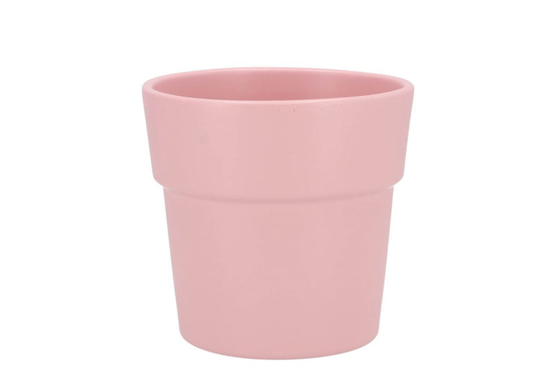 Ceramic Pink Silver Pot Orchid Edge 13cm