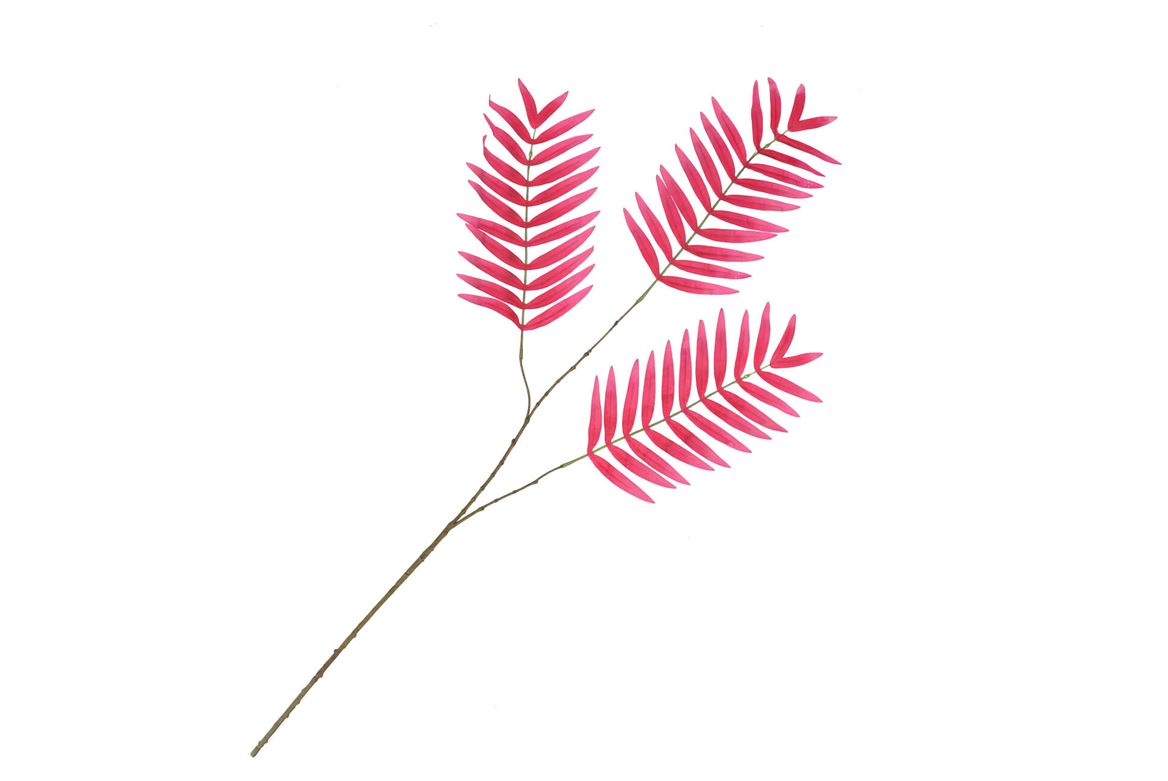 Silk Palm Leaf Pink 87cm Nm