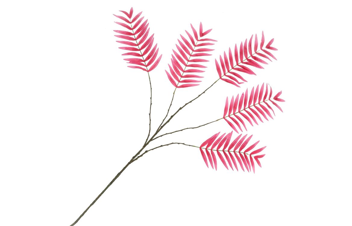 Silk Palm Leaf Pink 125cm Nm