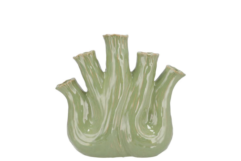 Aglio Pistache Vase Oval 20x9x19cm