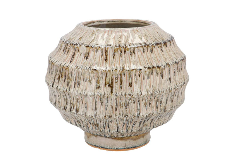 Lima White Vase Bowl 29x29x26cm