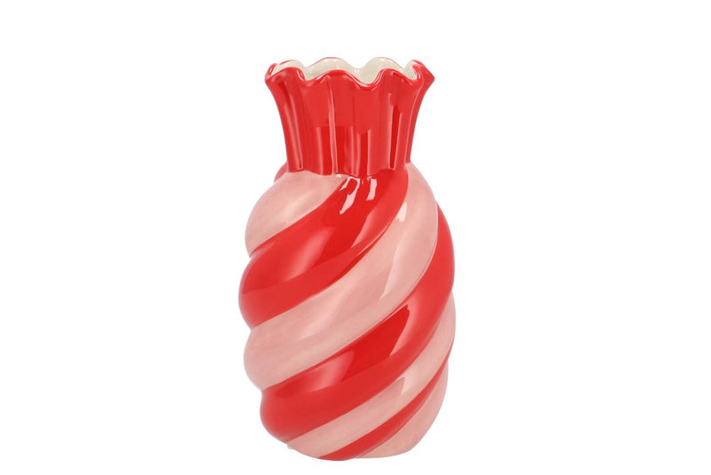 Sweety Dutch Red/pink Vase Candy 13x13x23cm