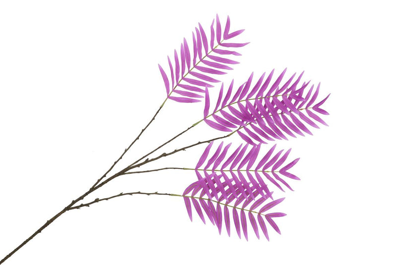 Silk Palm Leaf Purple 125cm Nm