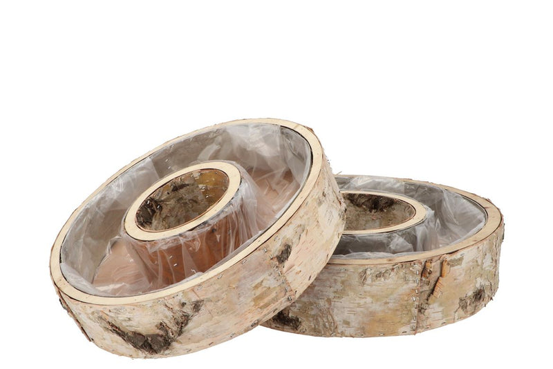 Birch Planter Round S/2 25&30cm