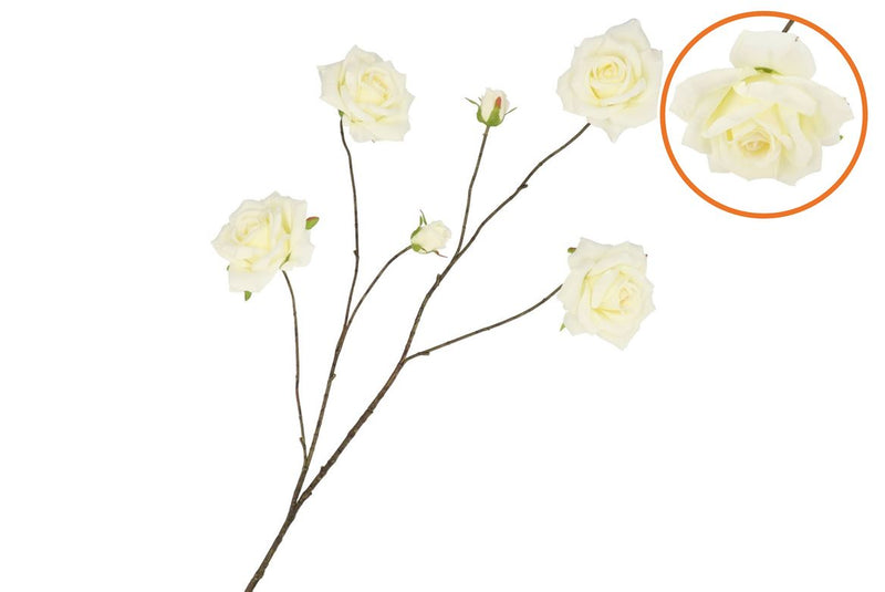 Silk Roses Wild White 126cm