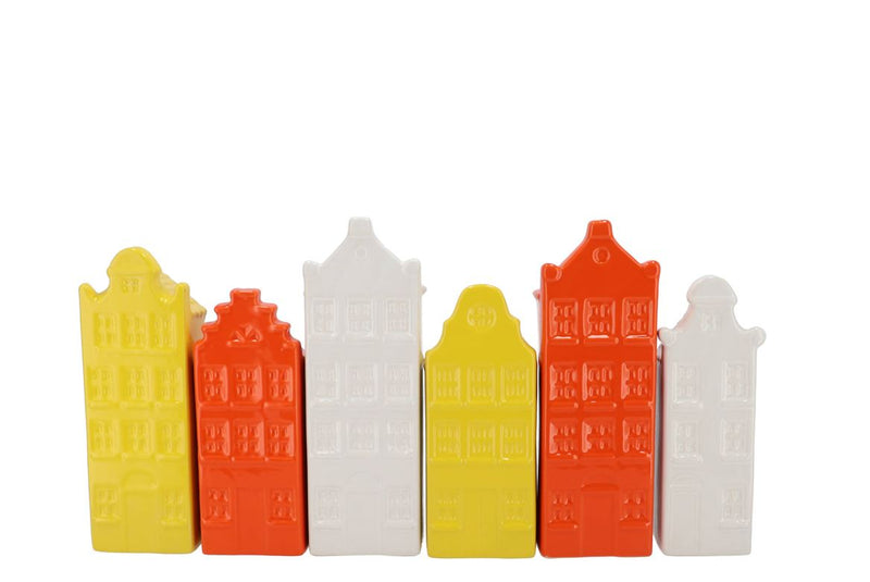 A'dam Houses Canal Dutch Orange Mix Vase Ass 9x7x2