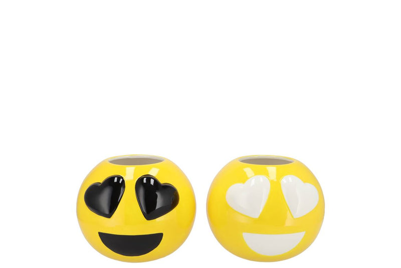 Smiley Lovely Yellow Mix Vase Ass 11x11x9cm