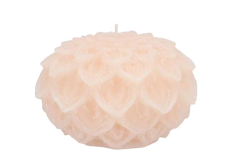 Candle Dahlia Ivory 12x8cm