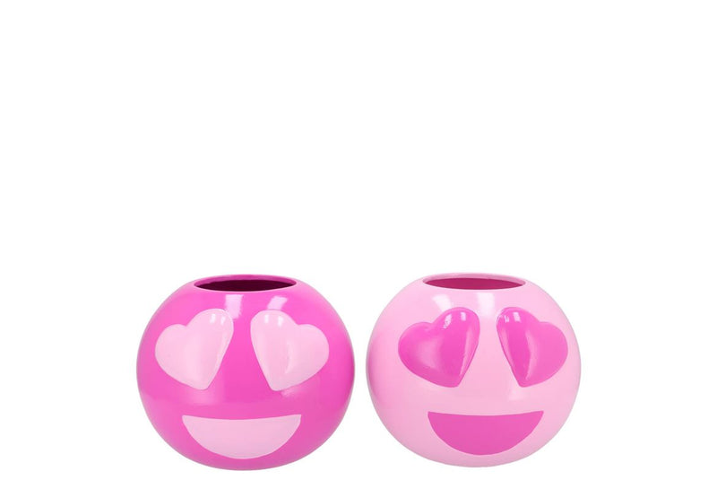 Smiley Lovely Pink Mix Vase Ass 11x11x9cm