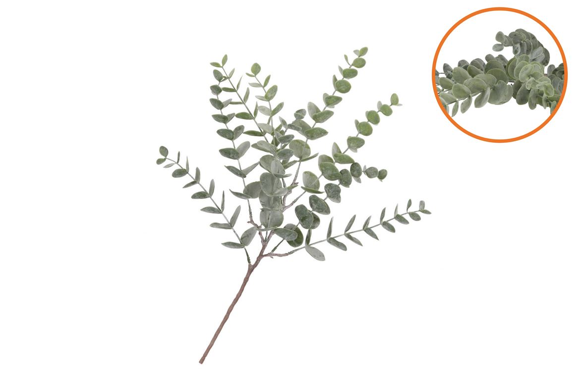 Silk Eucalyptus Green Stem 51cm
