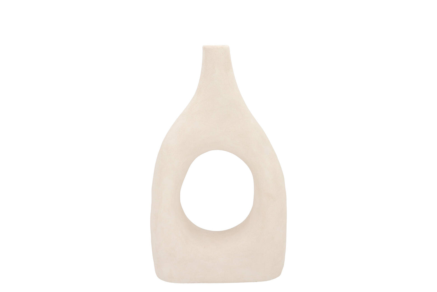 Lisboa White Vase Oval 21x8x34cm