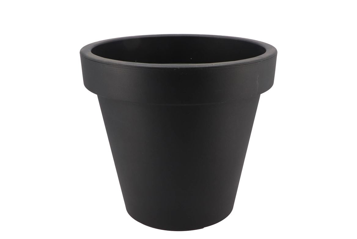 Plastique Anthracite Pot Bord Large 35cm