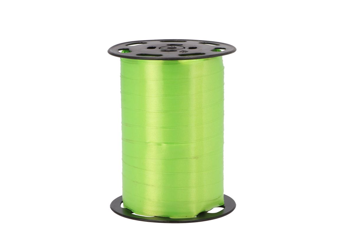 Ruban D'emballage Poly 1cm Vert Citron Par 250 Mèt