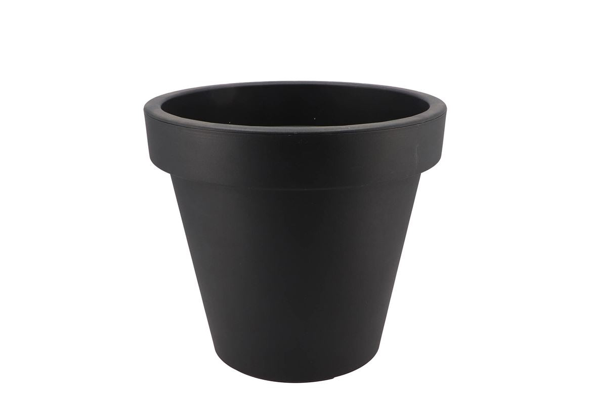 Plastique Anthracite Pot Plastique Bord Large 25cm