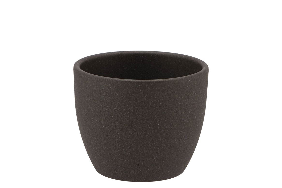 Céramique Pot Gris Foncé 7cm