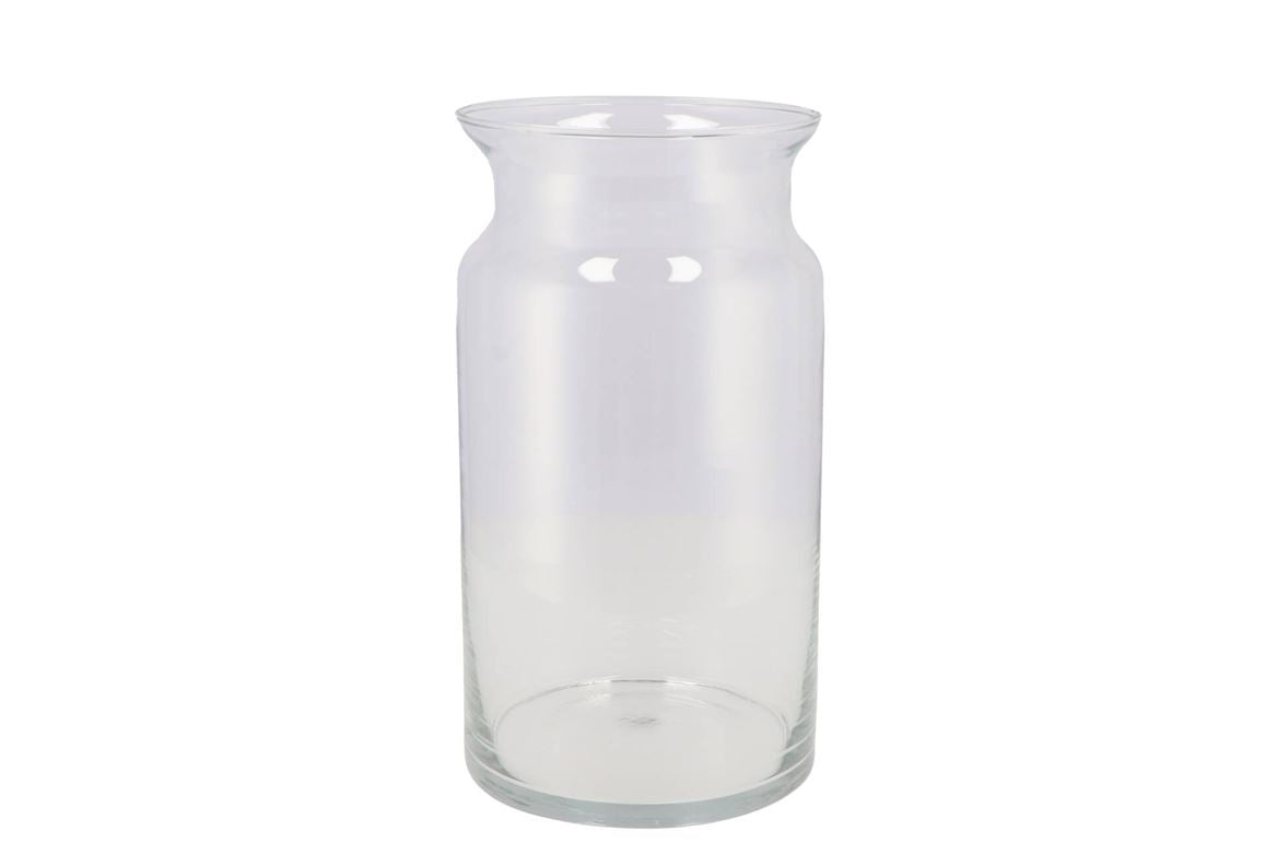 Verre Lait Can Vase Lourd 15x30cm