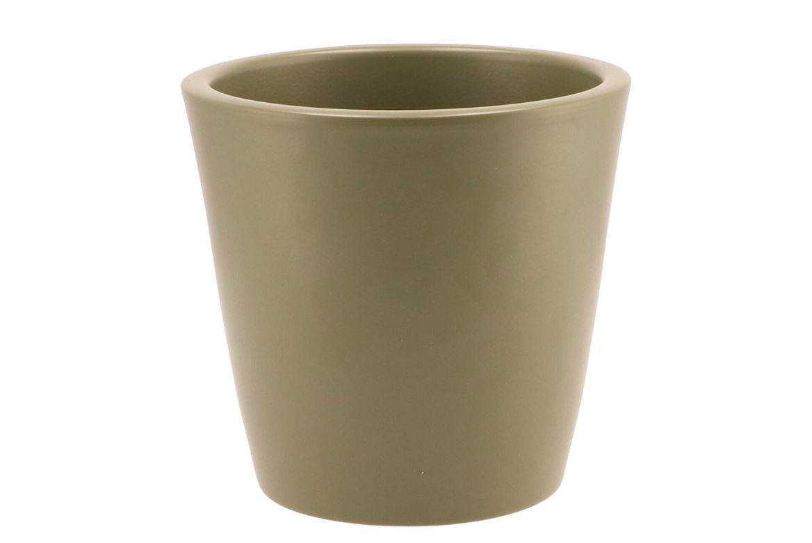 Vinci Vert Armée Pot De Fleurs Container 18x16cm