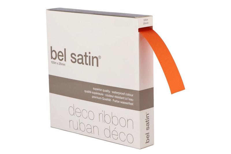 Ruban Satin (nr.57) Orange 25mm Par 100 Metrés