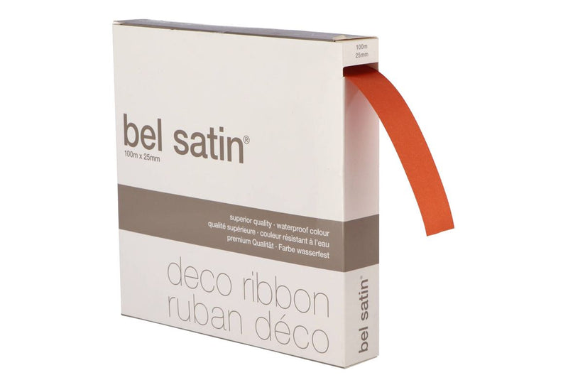 Ruban Satin (nr.58) Cognac 25mm Par 100 Metrés