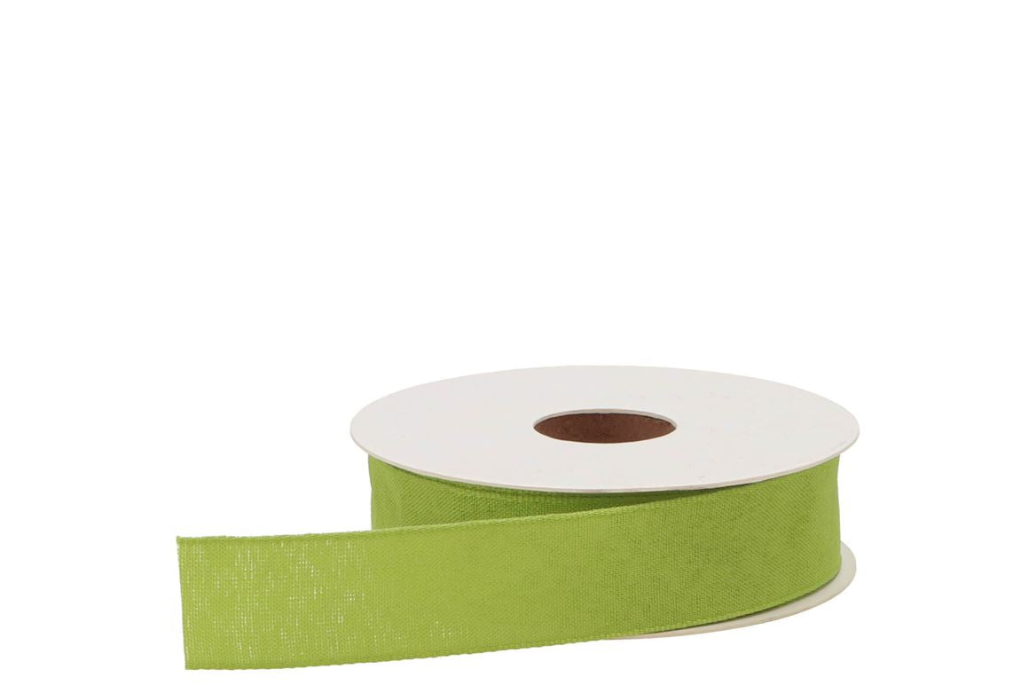 Ruban Textile (nr.62a) Vert Pomme 25mm Par 20 Metr