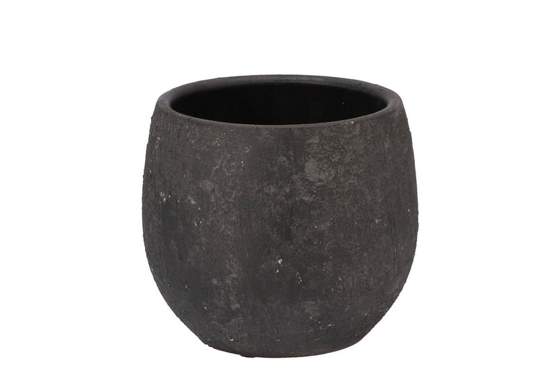 Bali Black Coal Pot 16x14cm