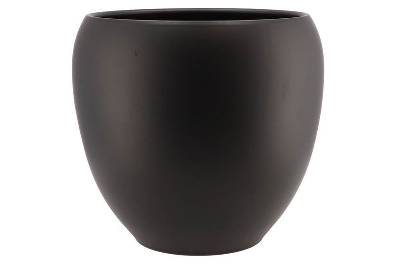 Vinci Mat Noir Pot De Fleurs 31x29cm