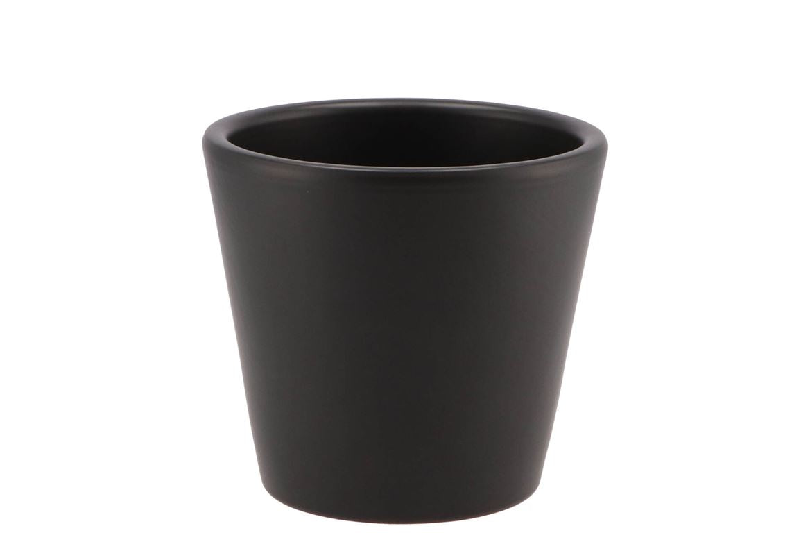 Vinci Mat Noir Pot Container 15x13cm