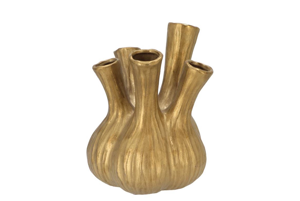 Aglio Gold Vase 20x25cm