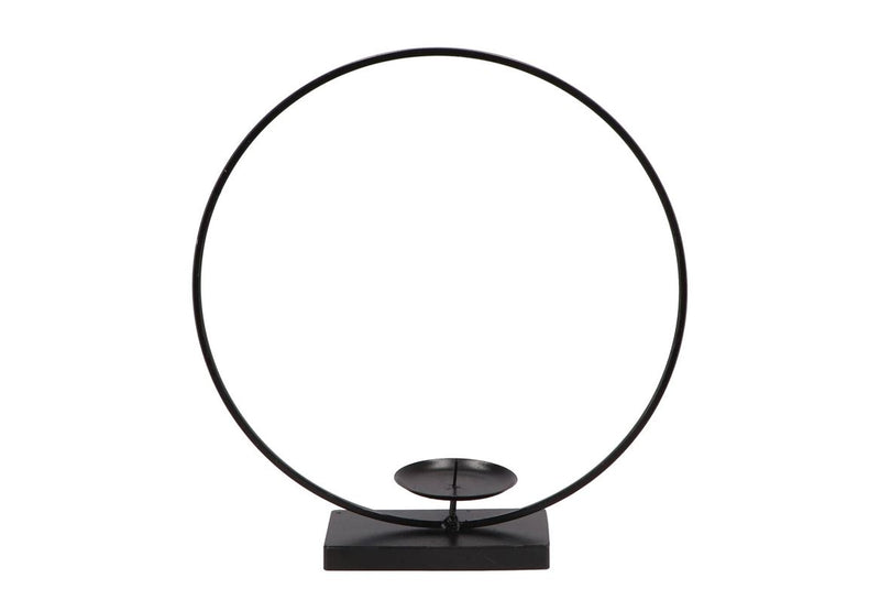 Metal Circle Stand Candle H. 30x33cm