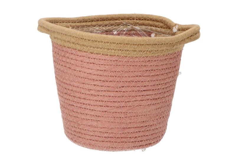 Tripoli Rose Pot Panier En Rotin 20x18cm