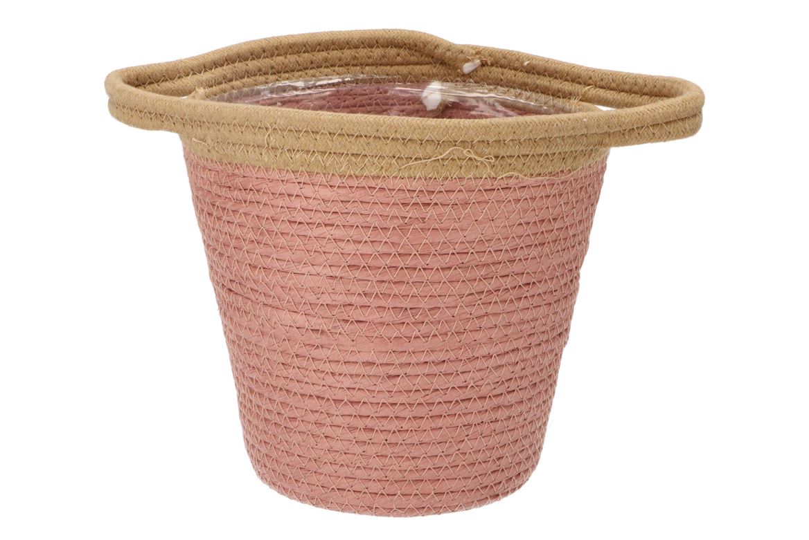 Tripoli Rose Pot Panier En Rotin 23x23cm