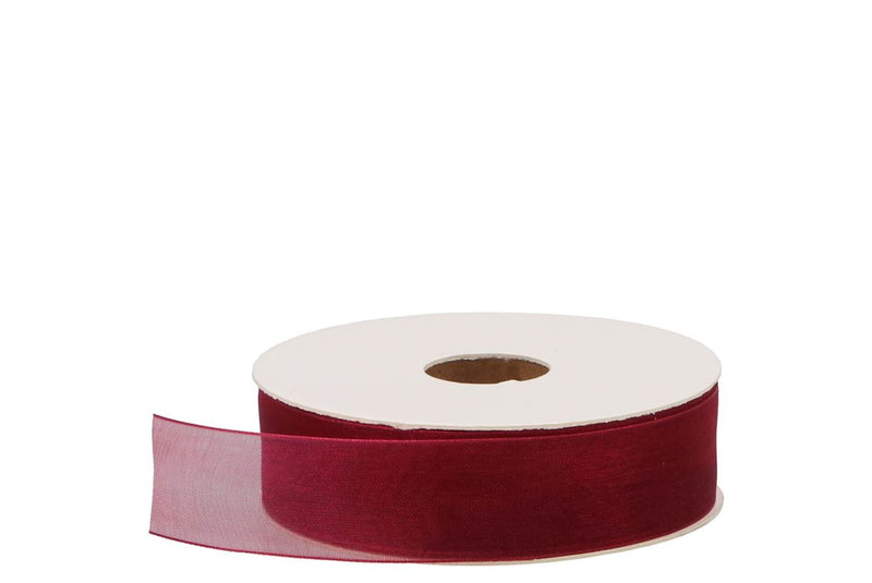 Ribbon Organza 25 Bordeaux 50mx7mm