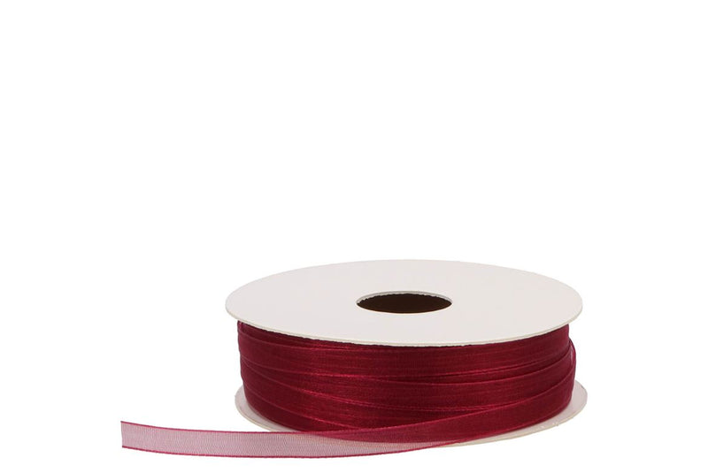 Ribbon Organza 25 Bordeaux 50mx25mm Nm