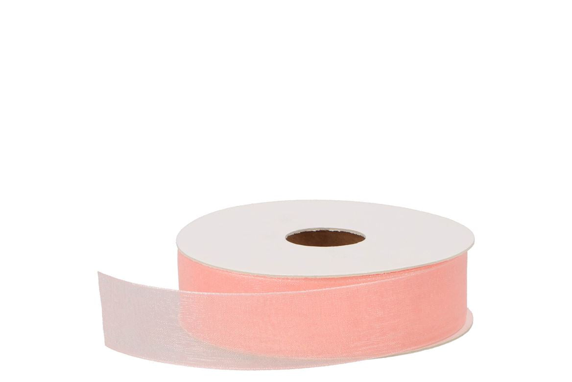 Ribbon Organza 54 Salmon 50mx25mm Nm