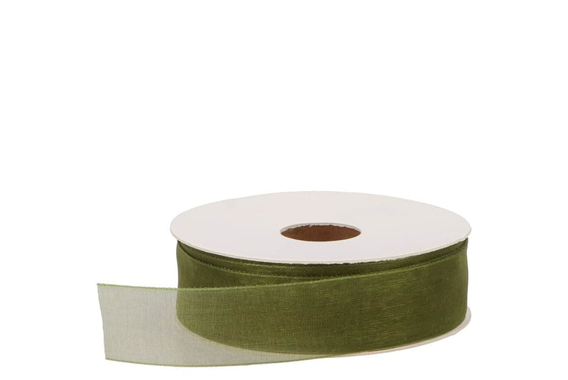 Ribbon Organza 66 Moss Green 50mx25mm Nm