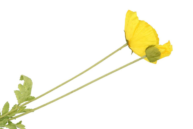 Silk Papaver 2x Yellow 96cm Nm