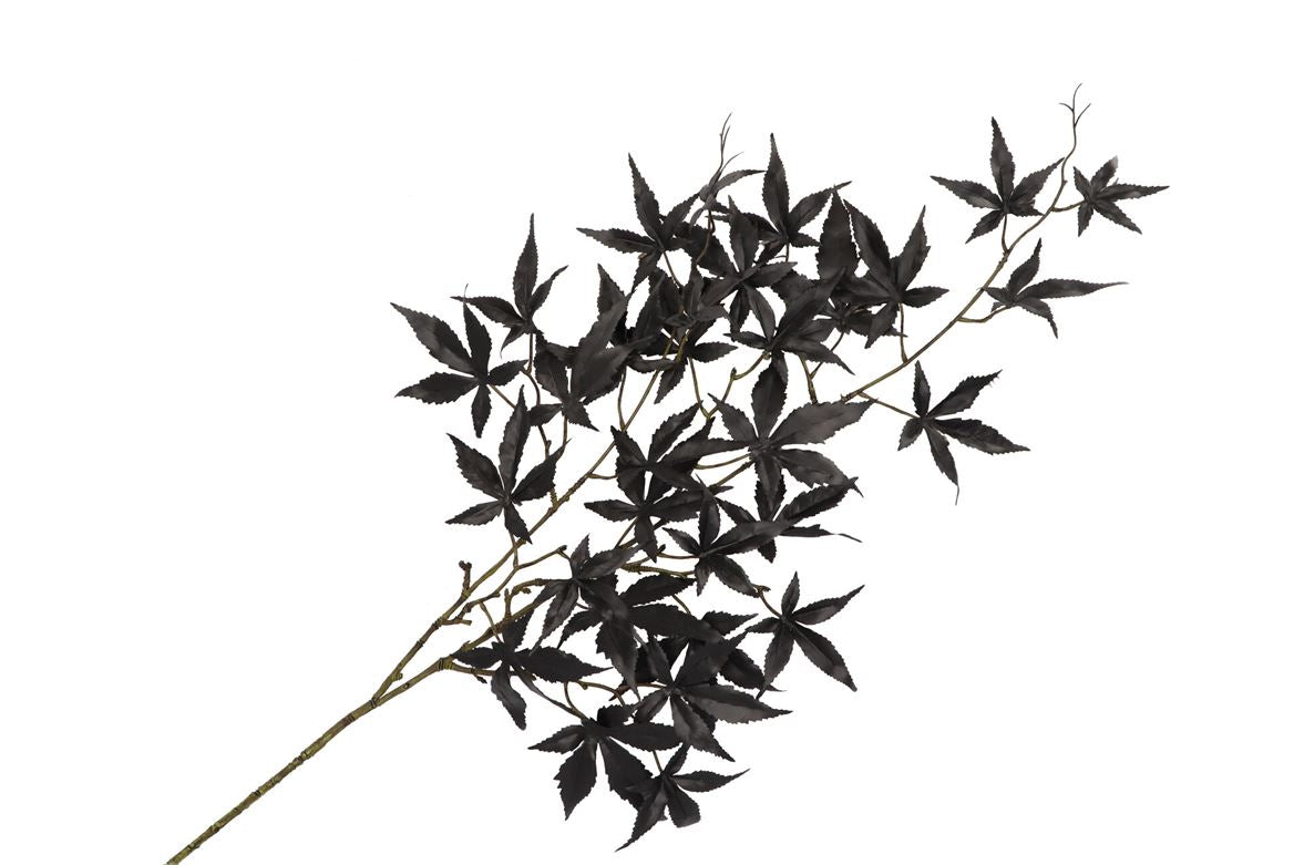 Silk Maple Leaves Black 108cm Nm