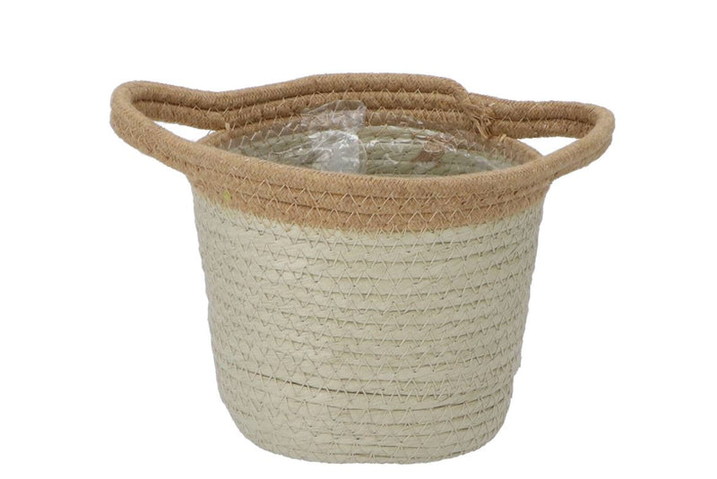 Tripoli Basket Pot Pistachio 18x16cm Nm