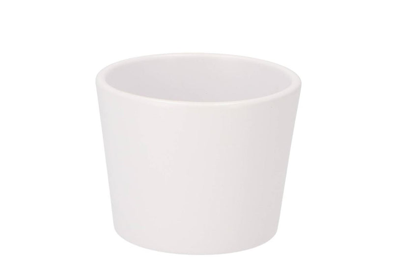 Ceramic White Matt Pot 11cm