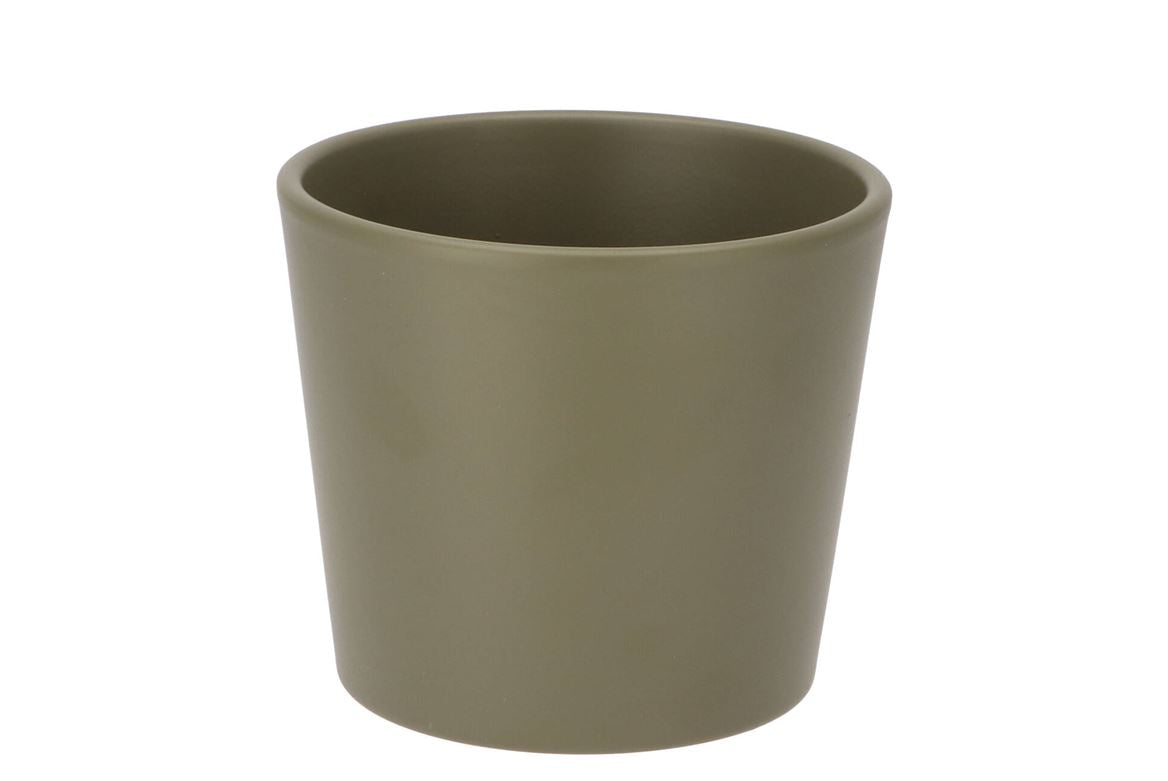 Ceramic Capers Green Pot 13cm