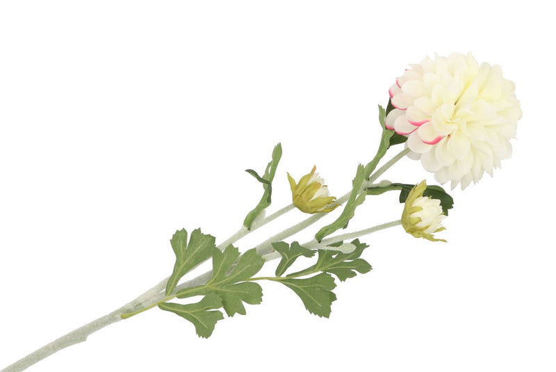 Silk Dahlia 3x White 65cm Nm