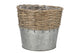 Osier Pot + Zinc Gris 20x18cm