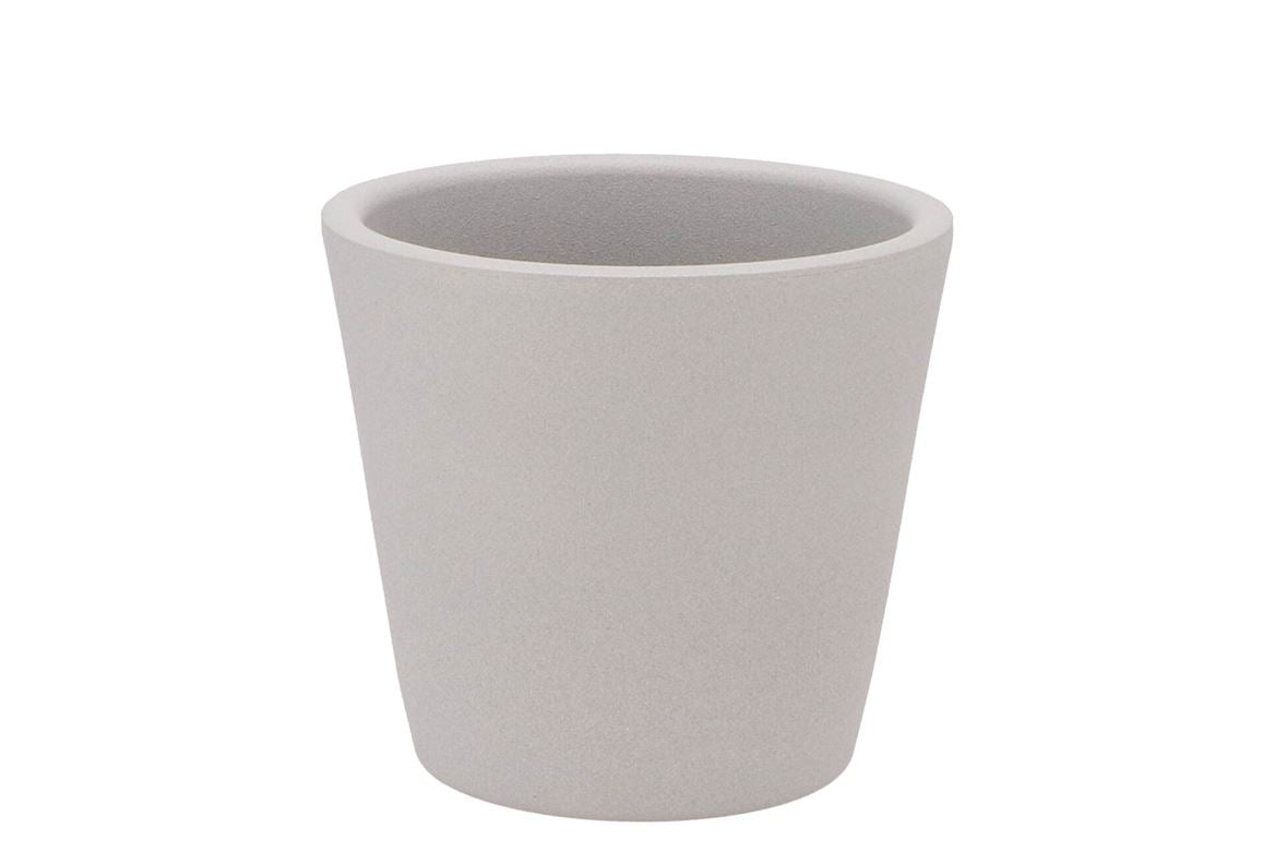 Vinci Matt Grey Container Pot 15x13cm