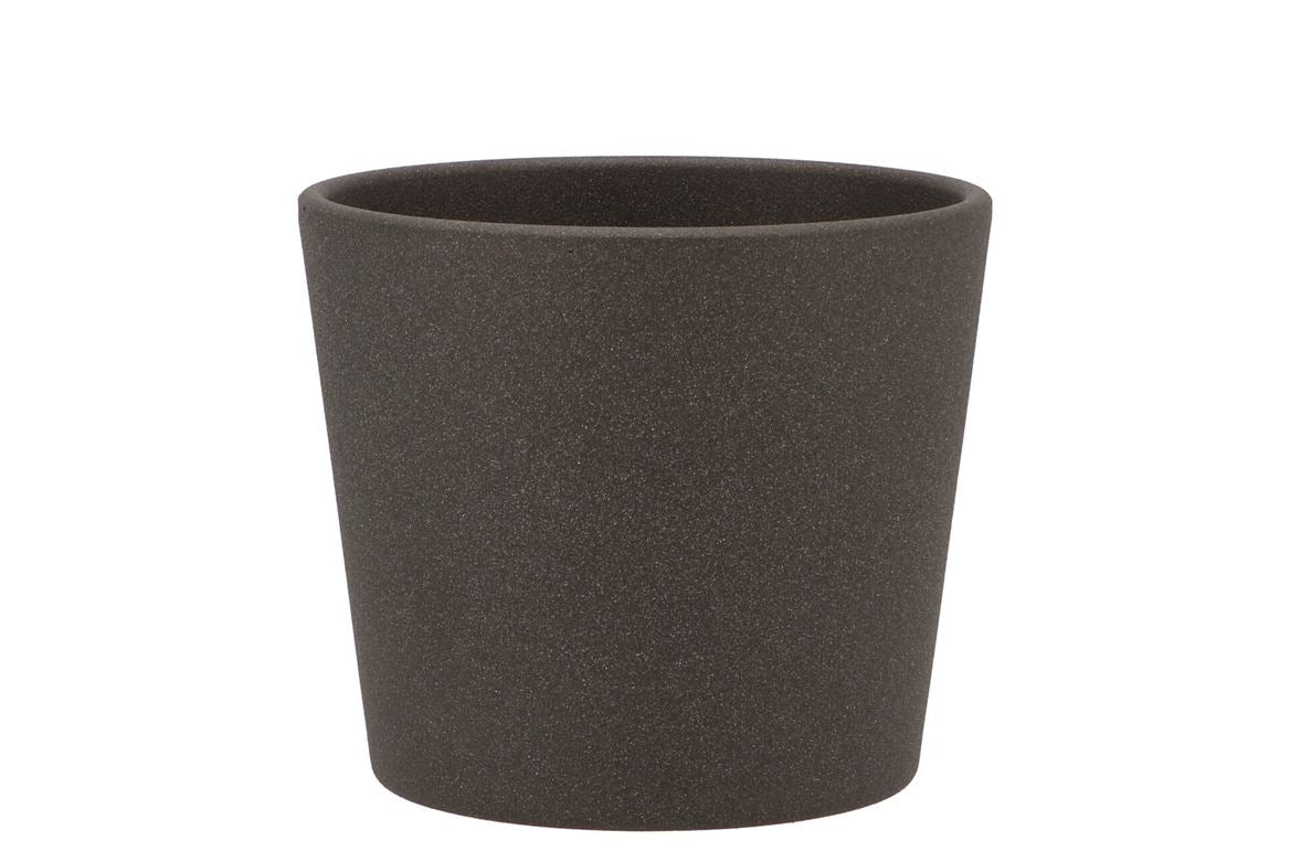 Ceramic Dark Grey Pot 13cm