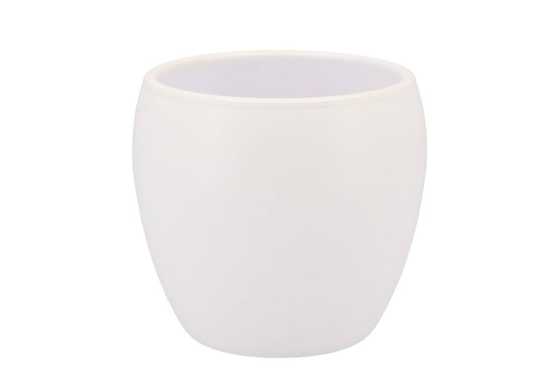 Vinci Matt White Flower Pot 14x13cm