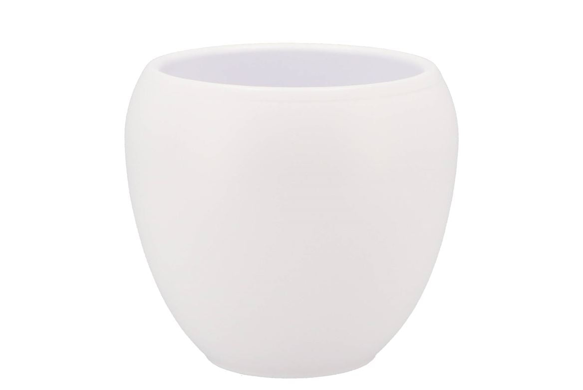 Vinci Matt White Flower Pot 17x15cm